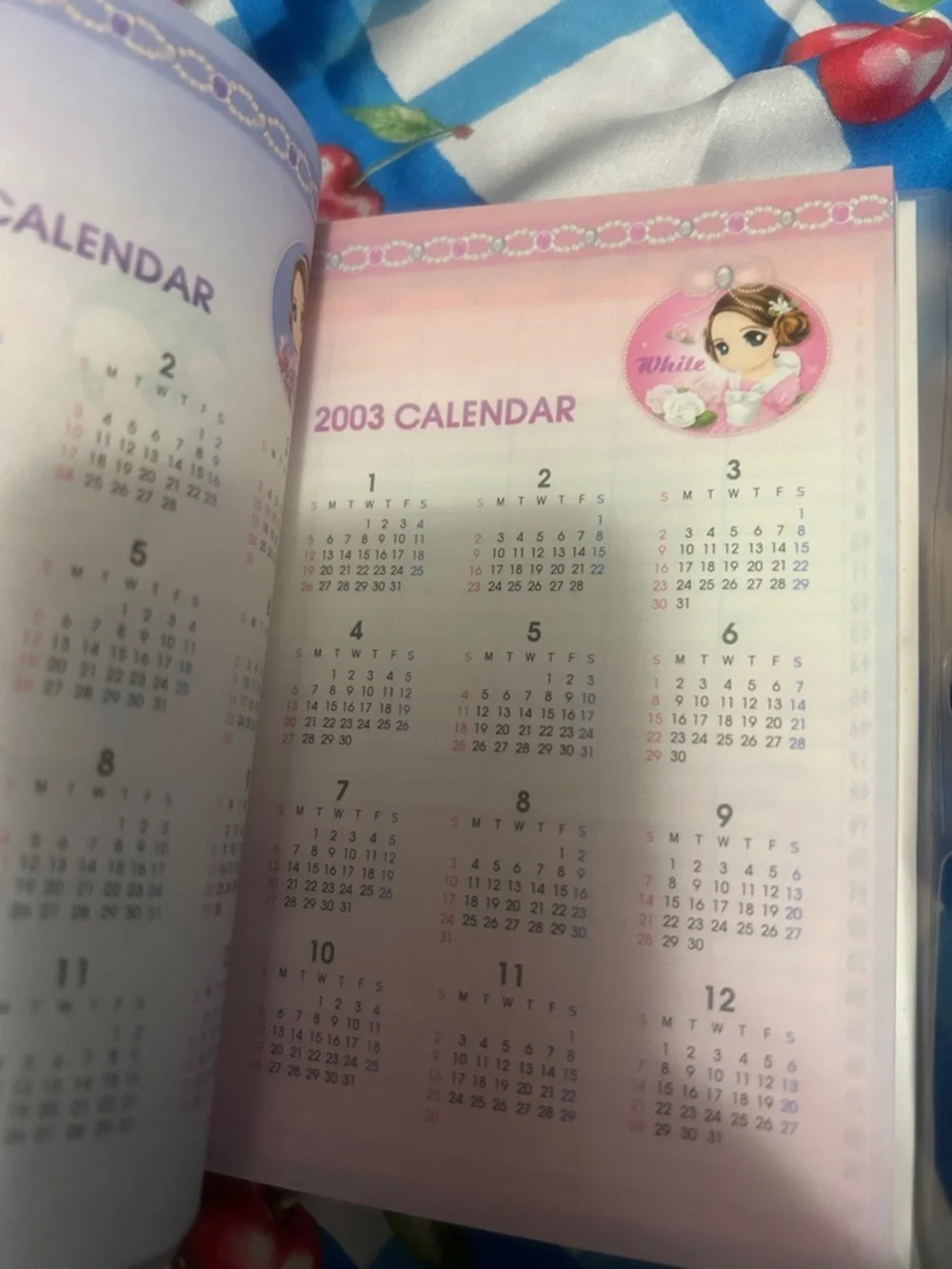 Pink Illustrated Home Office Planner - White